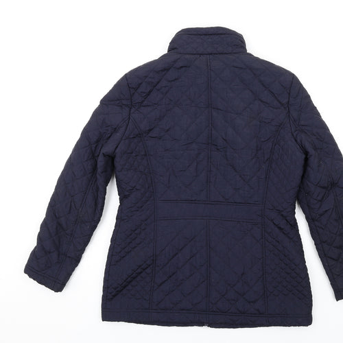 Bonmarché Womens Blue Quilted Coat Size 12 Zip