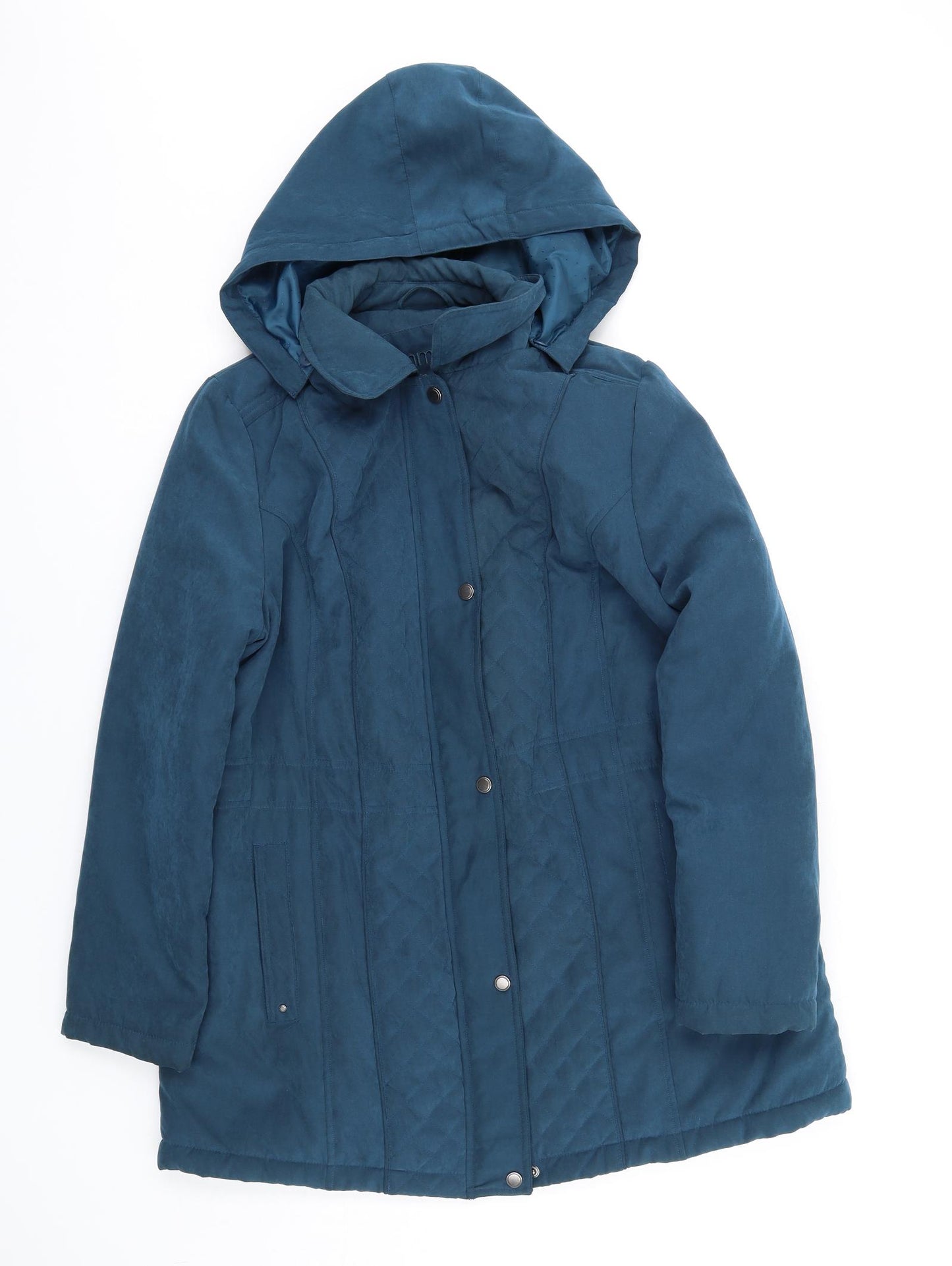 Bonmarché Womens Blue Parka Coat Size 16 Zip