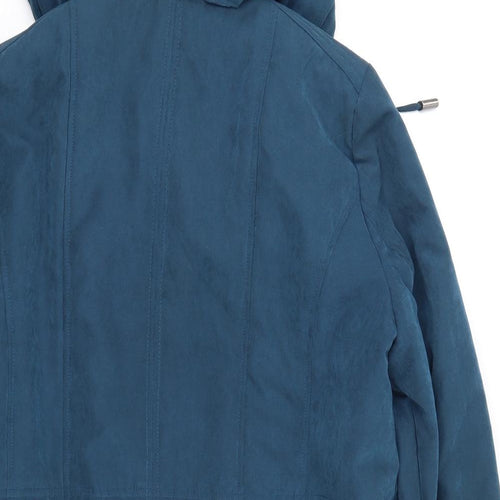 Bonmarché Womens Blue Parka Coat Size 16 Zip