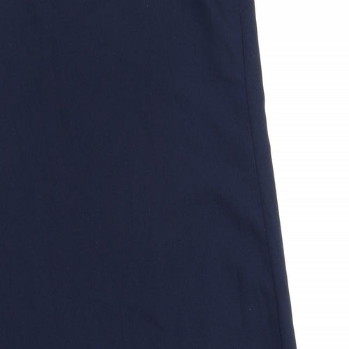Warehouse Womens Blue Polyester Slip Dress Size 8 Square Neck Pullover