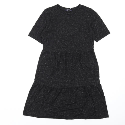 Marks and Spencer Womens Black Polyester Trapeze & Swing Size 10 Round Neck Pullover