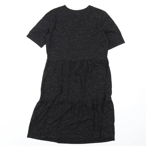 Marks and Spencer Womens Black Polyester Trapeze & Swing Size 10 Round Neck Pullover