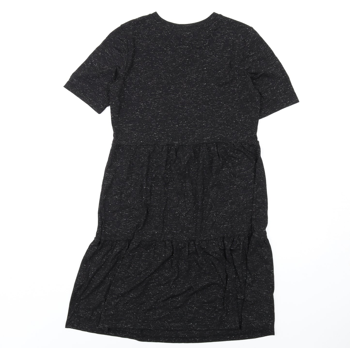 Marks and Spencer Womens Black Polyester Trapeze & Swing Size 10 Round Neck Pullover