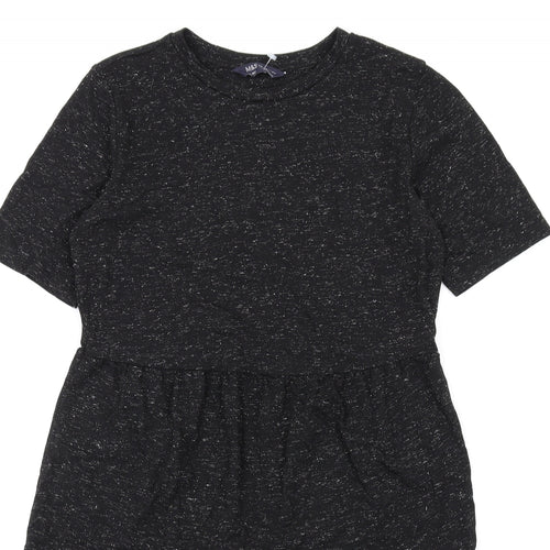 Marks and Spencer Womens Black Polyester Trapeze & Swing Size 10 Round Neck Pullover