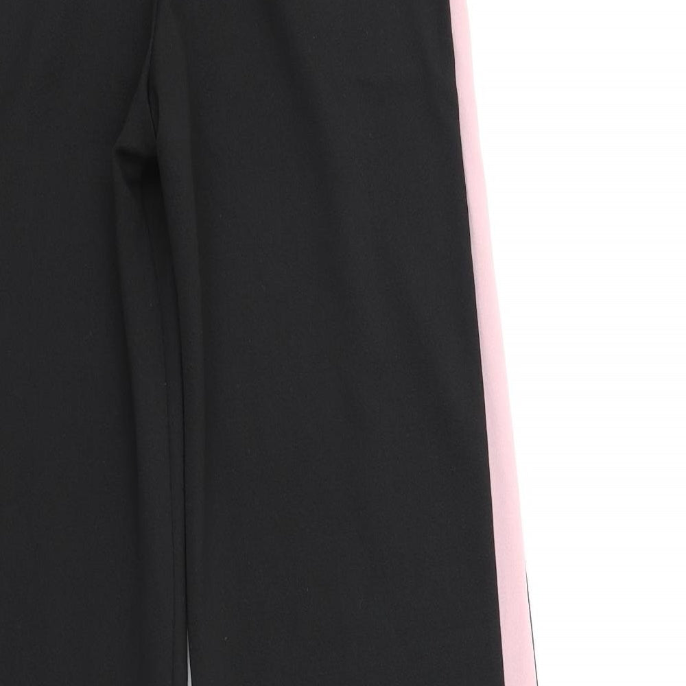 Miss Selfridge Womens Black Polyester Trousers Size 8 L33 in Regular