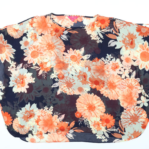 Together Womens Multicoloured Floral Polyester Basic T-Shirt Size 22 Round Neck