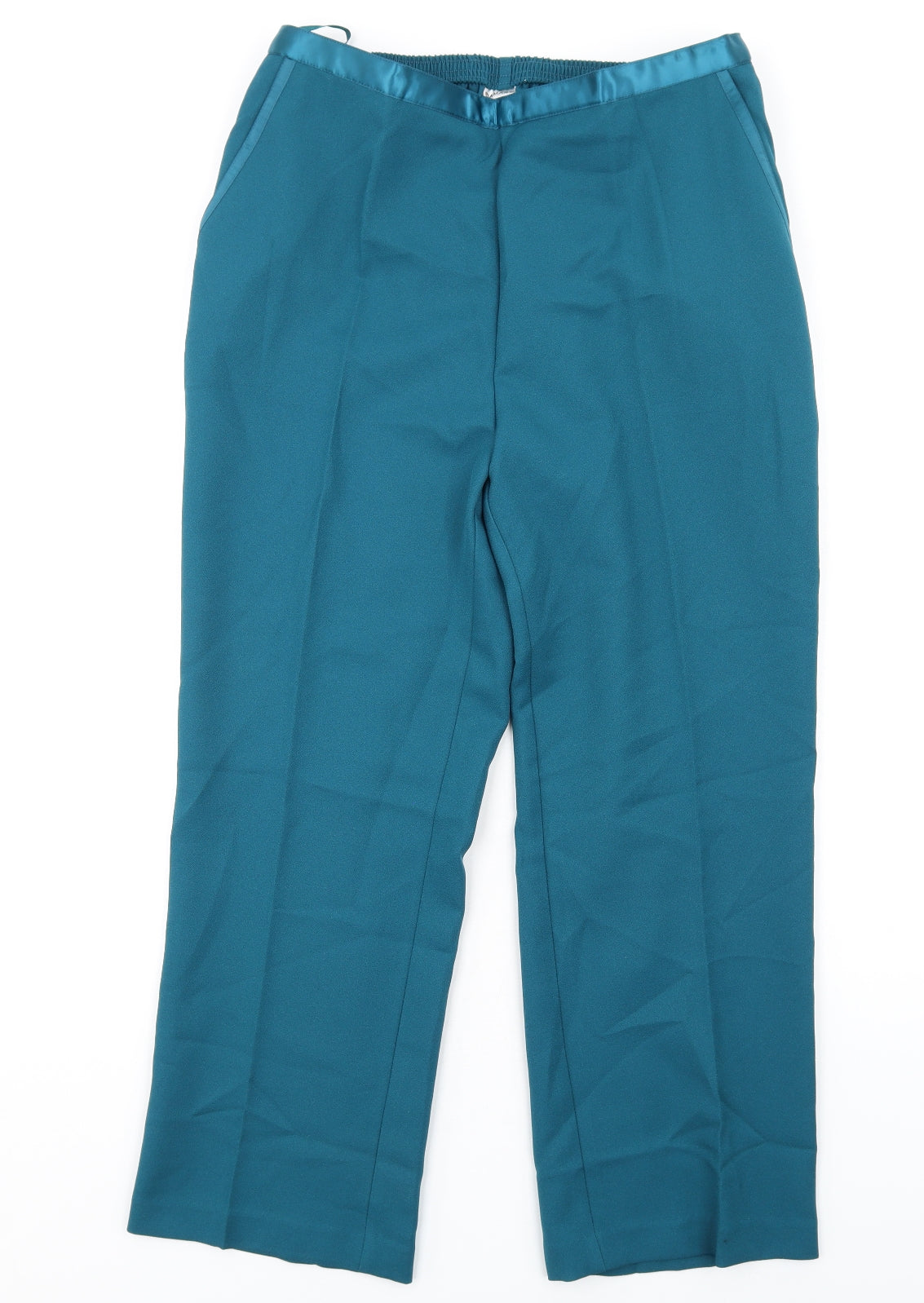 Damart Womens Blue Polyester Trousers Size 18 L28 in Regular