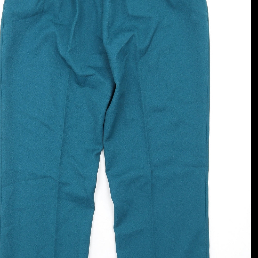 Damart Womens Blue Polyester Trousers Size 18 L28 in Regular
