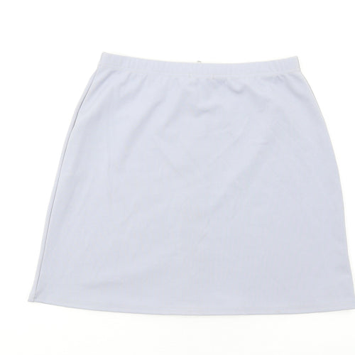 Boohoo Womens Grey Polyester A-Line Skirt Size 10 Zip