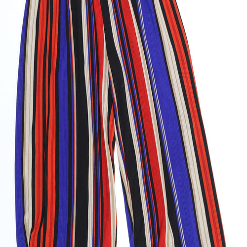 Roman Womens Multicoloured Striped Polyester Trousers Size 16 L30 in Regular