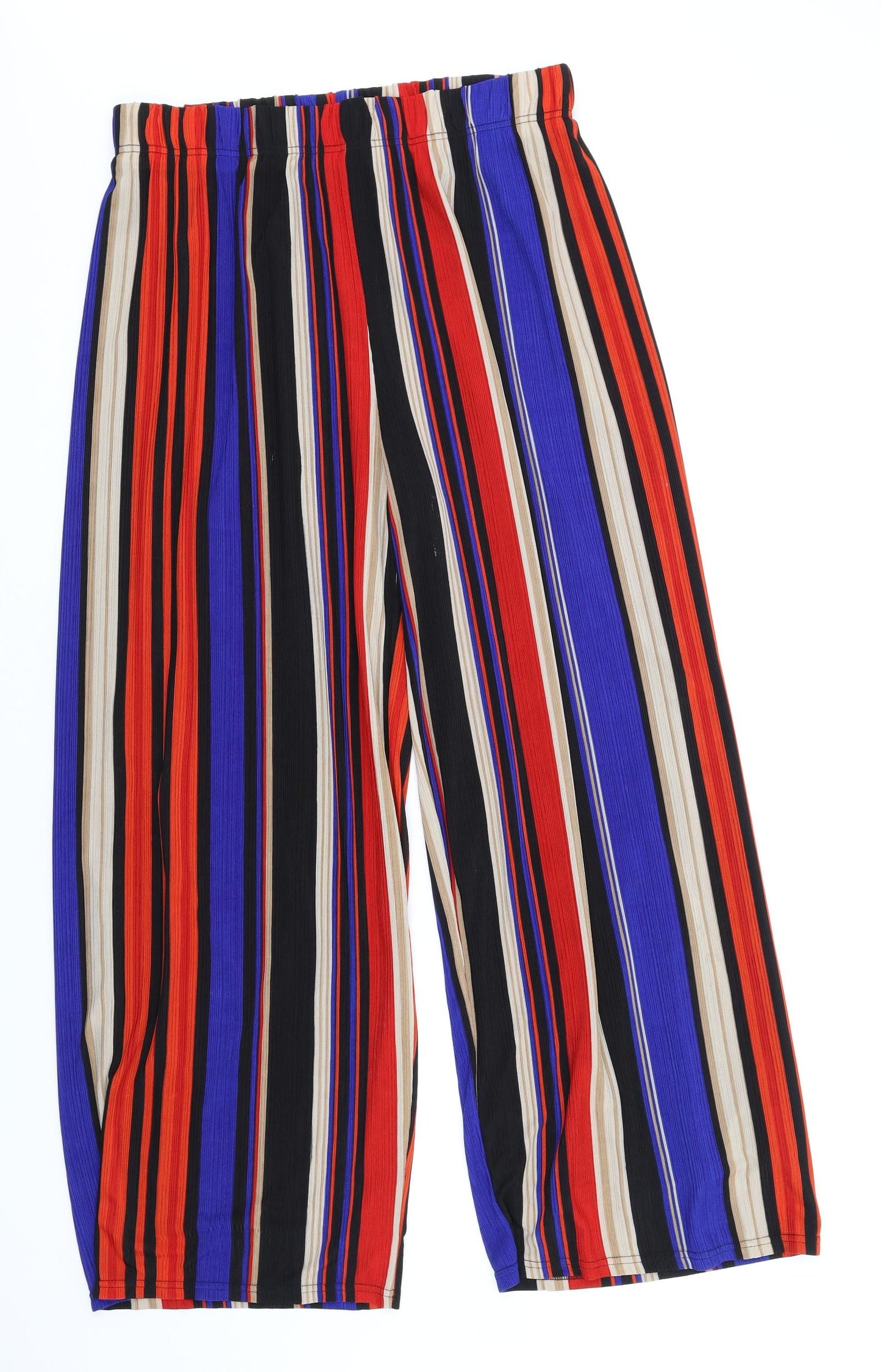 Roman Womens Multicoloured Striped Polyester Trousers Size 16 L30 in Regular
