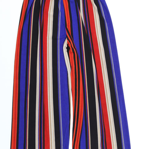 Roman Womens Multicoloured Striped Polyester Trousers Size 16 L30 in Regular