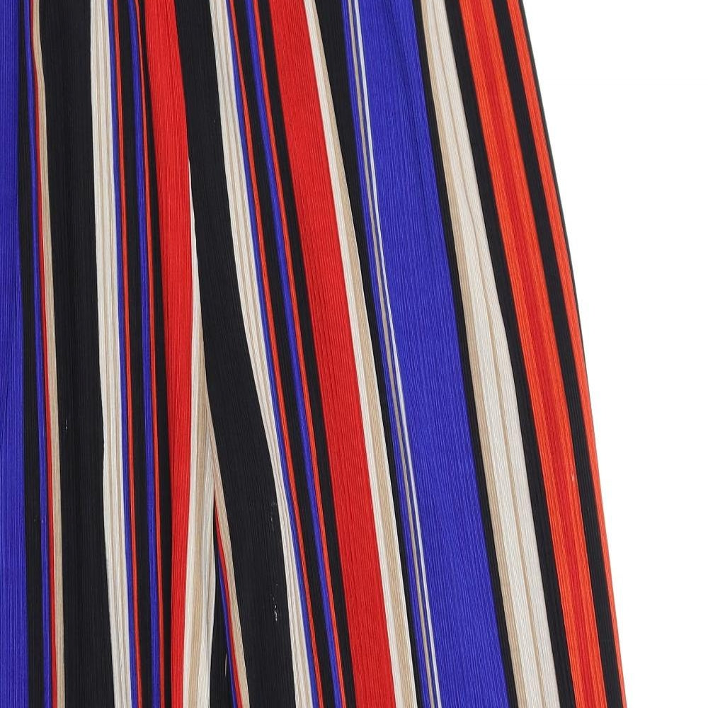 Roman Womens Multicoloured Striped Polyester Trousers Size 16 L30 in Regular