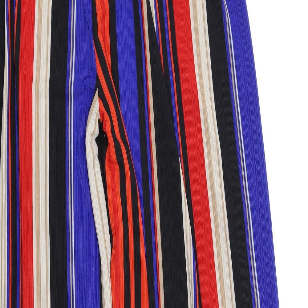 Roman Womens Multicoloured Striped Polyester Trousers Size 16 L30 in Regular
