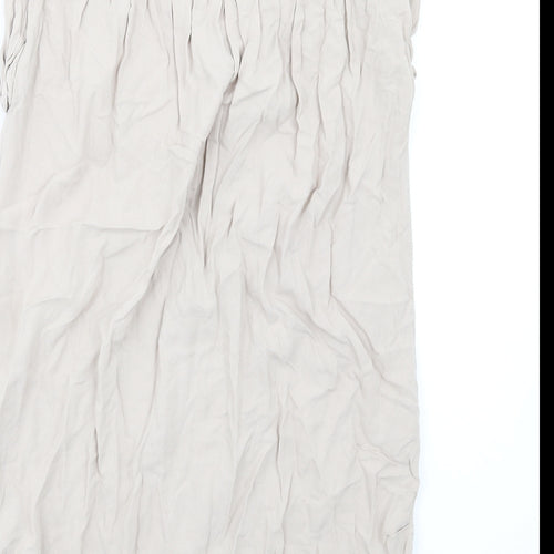 New Look Womens Beige Viscose Basic Tank Size 10 V-Neck