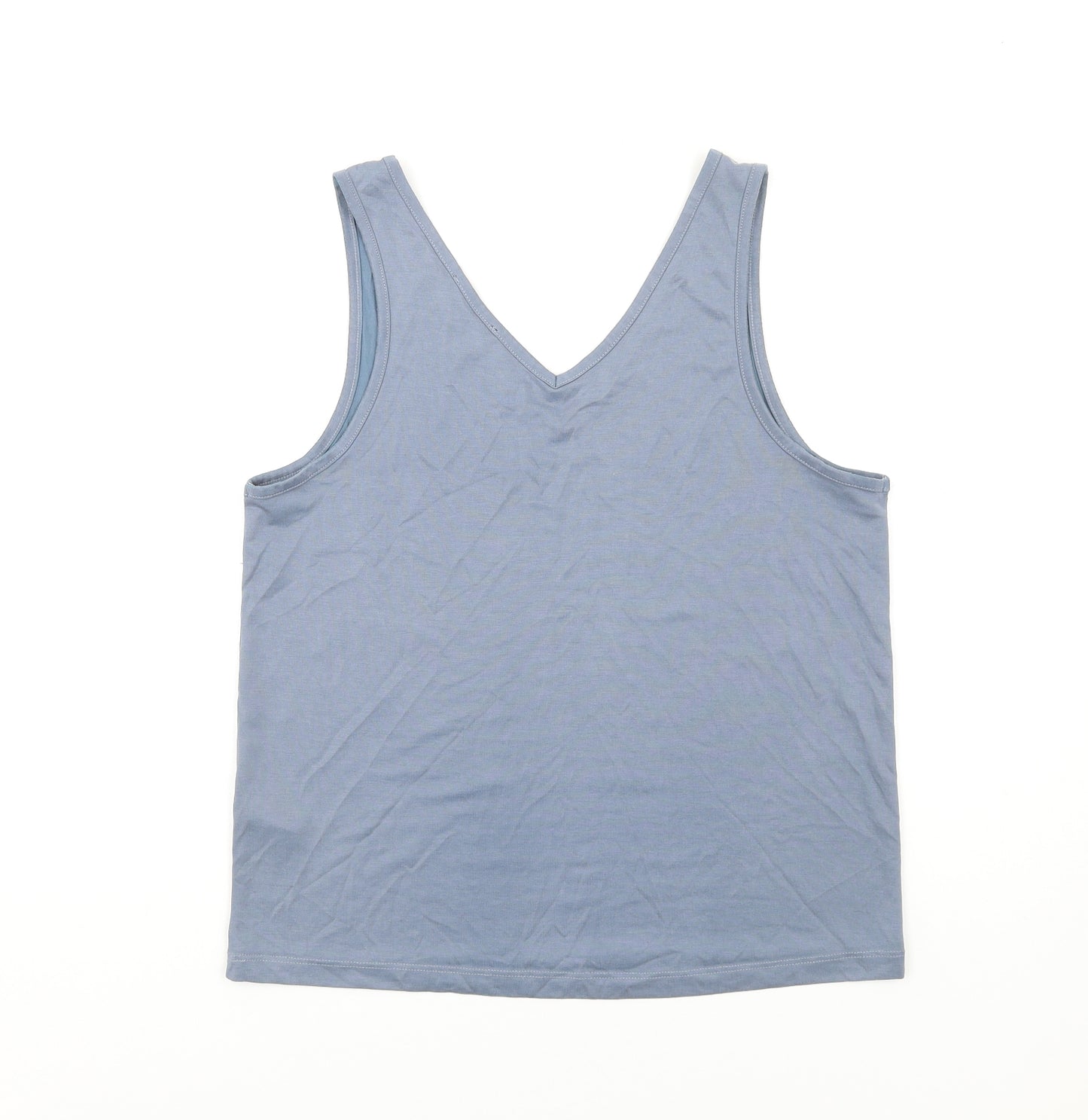 Soaked in Luxury Womens Black Modal Basic Tank Size M V-Neck