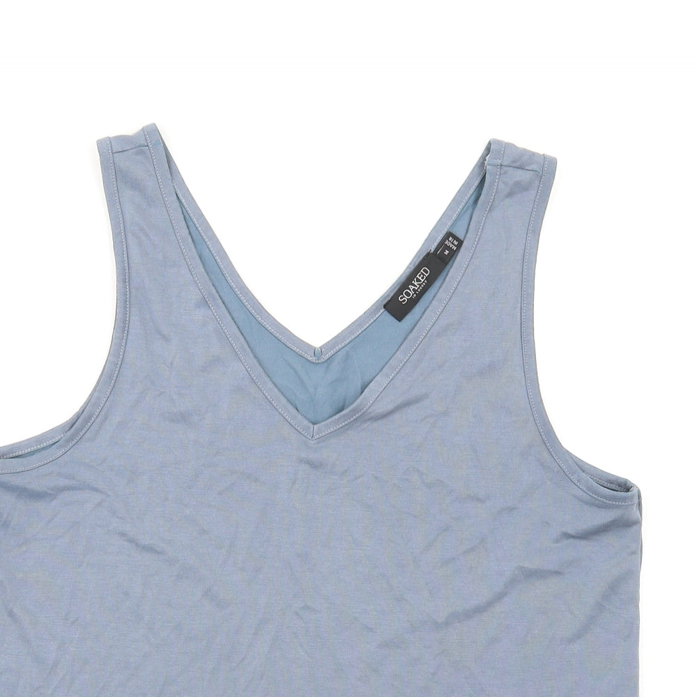 Soaked in Luxury Womens Black Modal Basic Tank Size M V-Neck