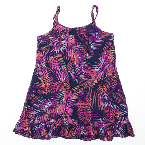 Bonmarché Womens Multicoloured Geometric Viscose Trapeze & Swing Size 18 Scoop Neck Pullover