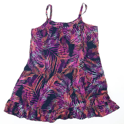 Bonmarché Womens Multicoloured Geometric Viscose Trapeze & Swing Size 18 Scoop Neck Pullover