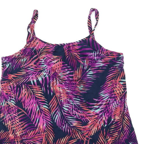 Bonmarché Womens Multicoloured Geometric Viscose Trapeze & Swing Size 18 Scoop Neck Pullover