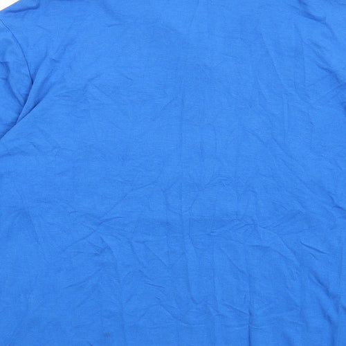 Roman Womens Blue Viscose Basic T-Shirt Size 18 Collared