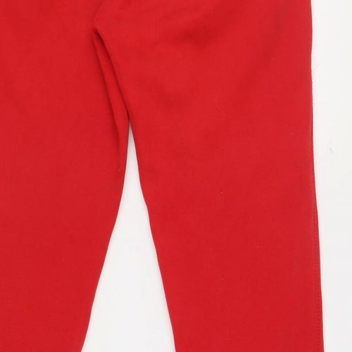 Superdry Womens Red Cotton Jogger Trousers Size 10 L23 in Regular Drawstring - Logo