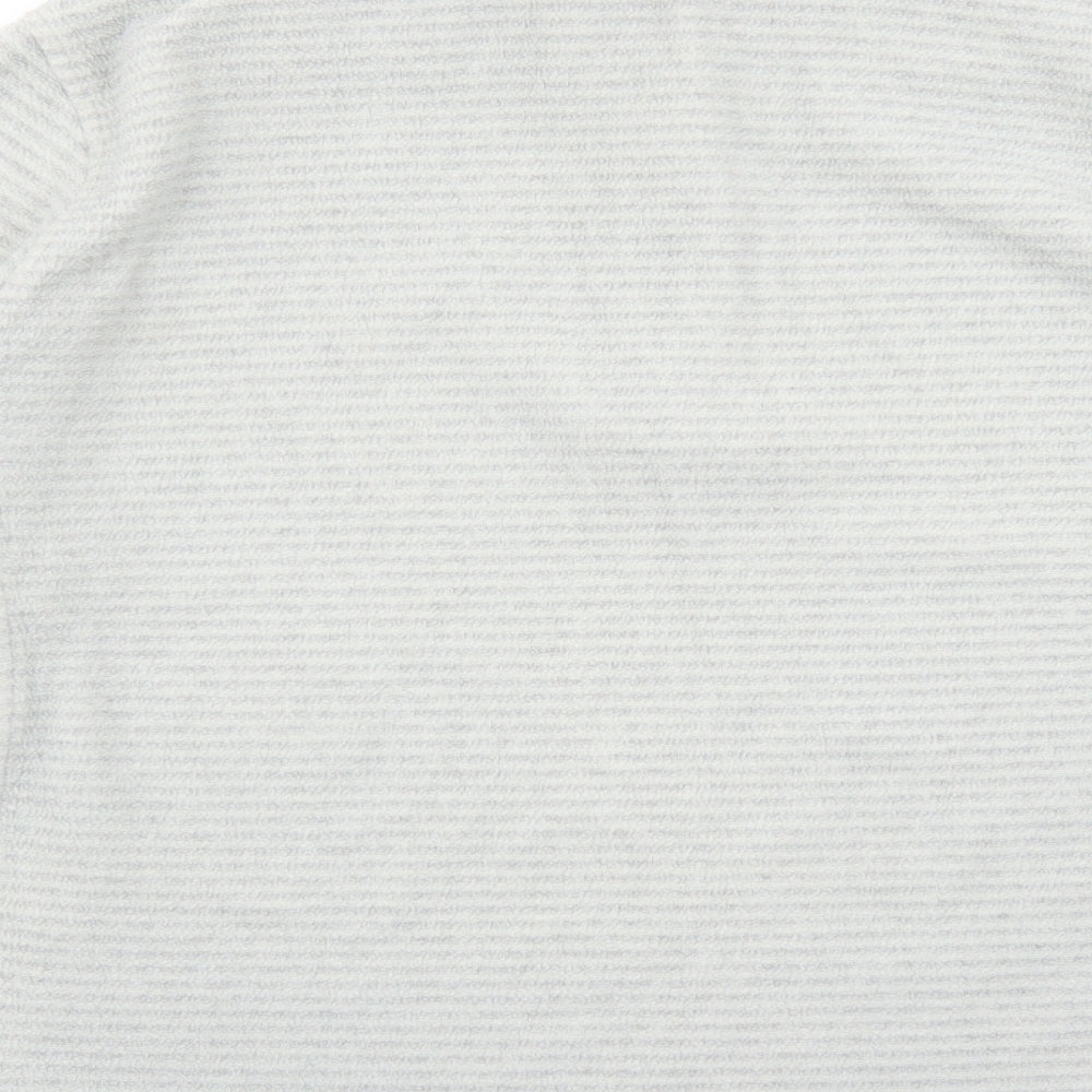 Regatta Womens Grey Striped Polyester Pullover Sweatshirt Size 20 Zip