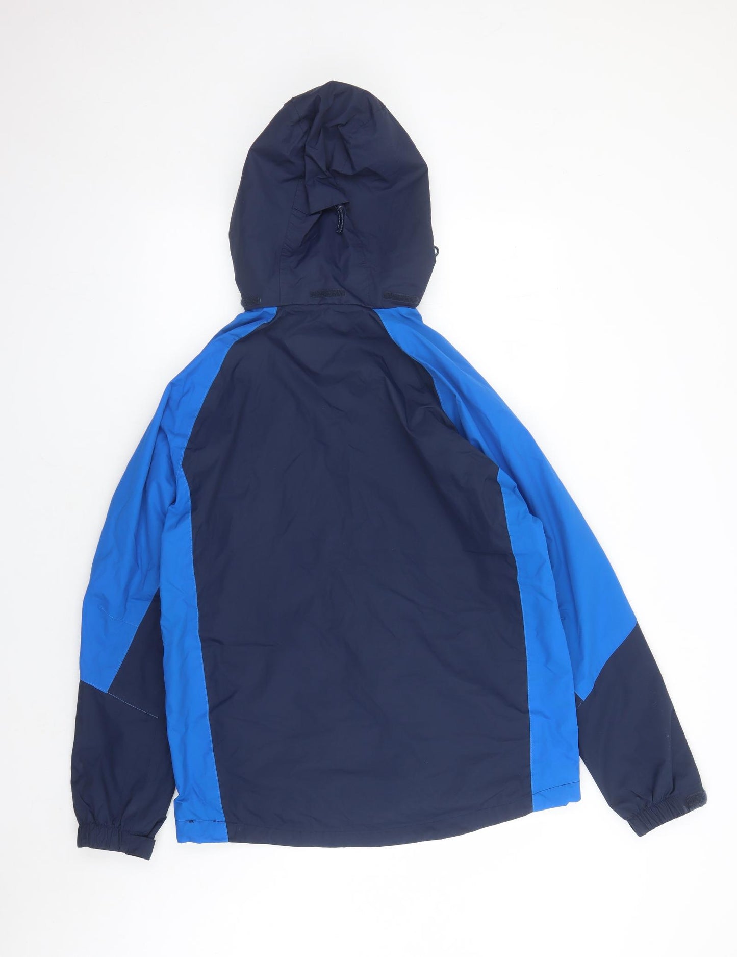 Mountain Warehouse Mens Blue Rain Coat Coat Size M Zip - Hooded Pockets