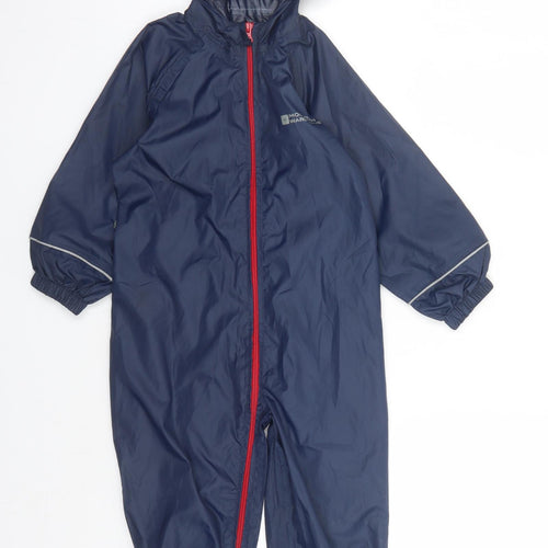 Mountain Warehouse Boys Blue Rain Coat Coat Size 2-3 Years Zip - Puddle Suit