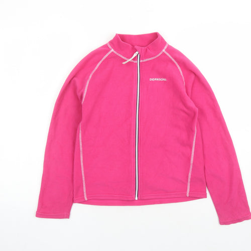 Didriksons Girls Pink Jacket Size 10 Years Zip