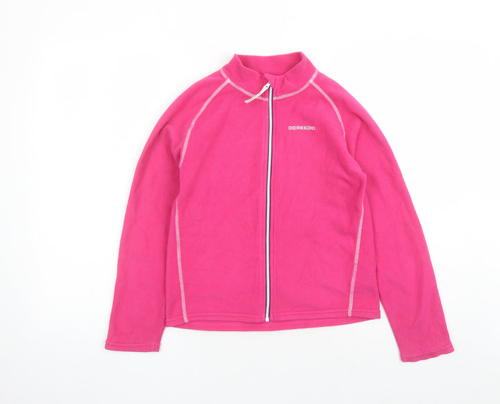Didriksons Girls Pink Jacket Size 10 Years Zip