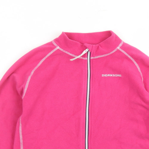 Didriksons Girls Pink Jacket Size 10 Years Zip