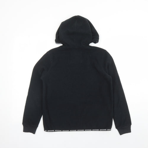Abercrombie & Fitch Girls Black Polyester Pullover Hoodie Size 11-12 Years Pullover