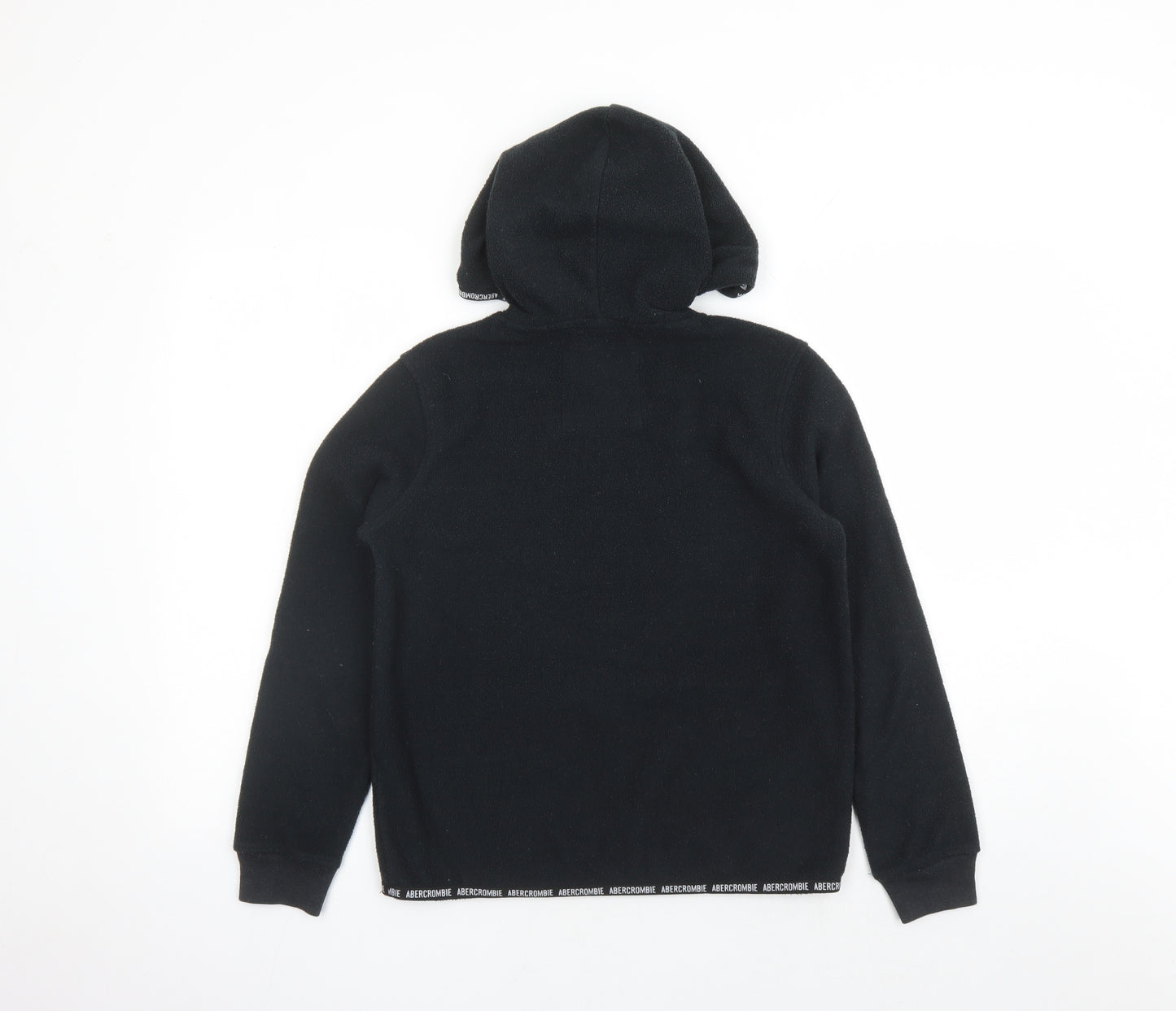 Abercrombie & Fitch Girls Black Polyester Pullover Hoodie Size 11-12 Years Pullover