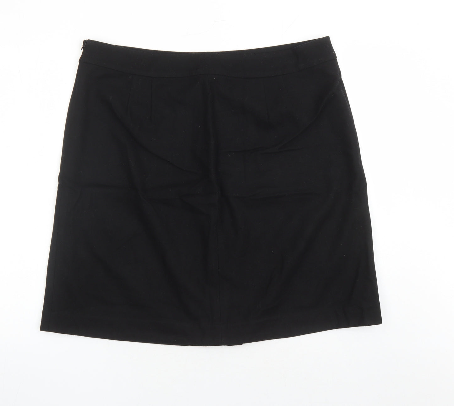 Dickens & Jones Womens Black Polyester A-Line Skirt Size 18 Zip