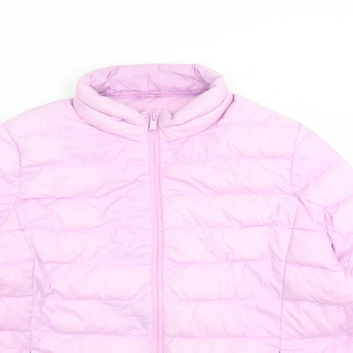 Marks and Spencer Womens Pink Quilted Coat Size 22 Zip - Pockets