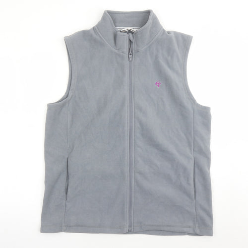 Cotton Traders Mens Grey Jacket Waistcoat Size L Zip - Pockets