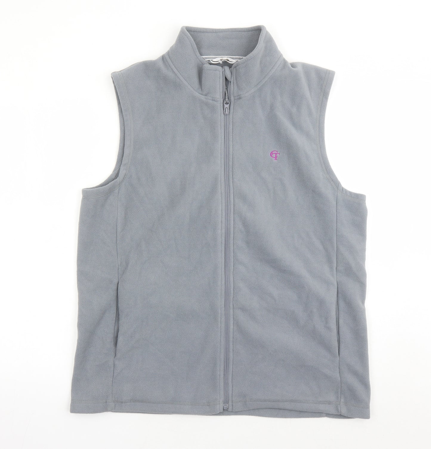 Cotton Traders Mens Grey Jacket Waistcoat Size L Zip - Pockets