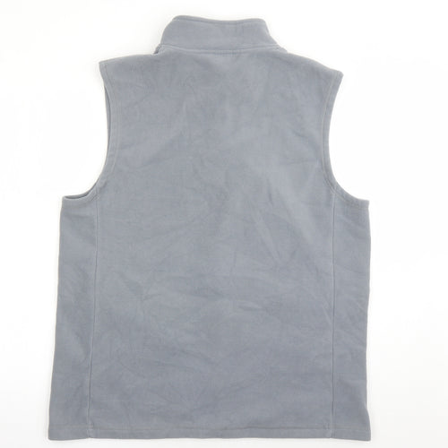 Cotton Traders Mens Grey Jacket Waistcoat Size L Zip - Pockets