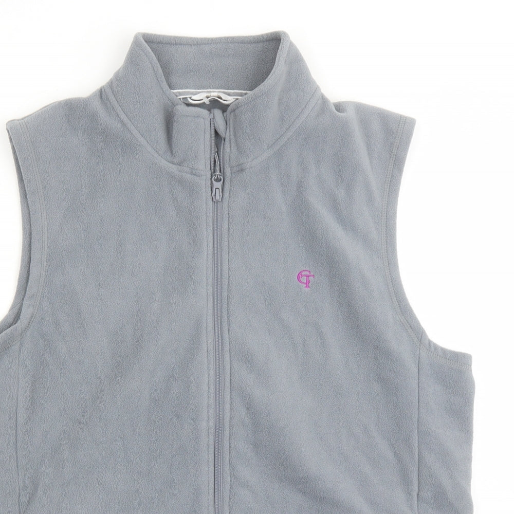 Cotton Traders Mens Grey Jacket Waistcoat Size L Zip - Pockets