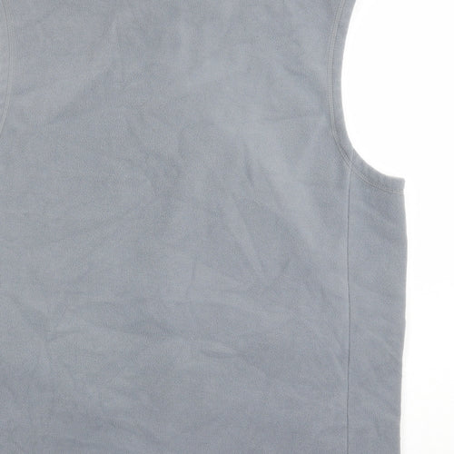 Cotton Traders Mens Grey Jacket Waistcoat Size L Zip - Pockets