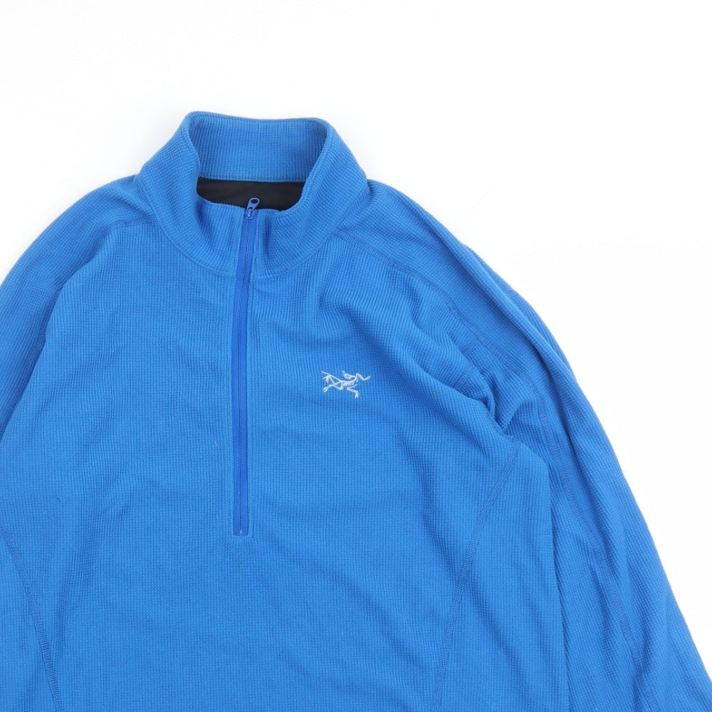 Arc'teryx Mens Blue Polyester Henley Sweatshirt Size S