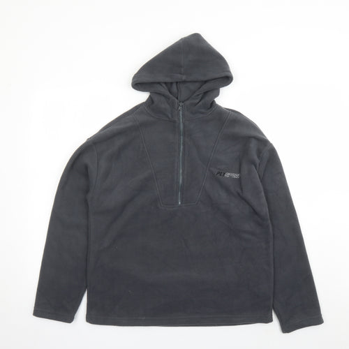 PRETTYLITTLETHING Womens Grey Polyester Pullover Hoodie Size 4 Zip