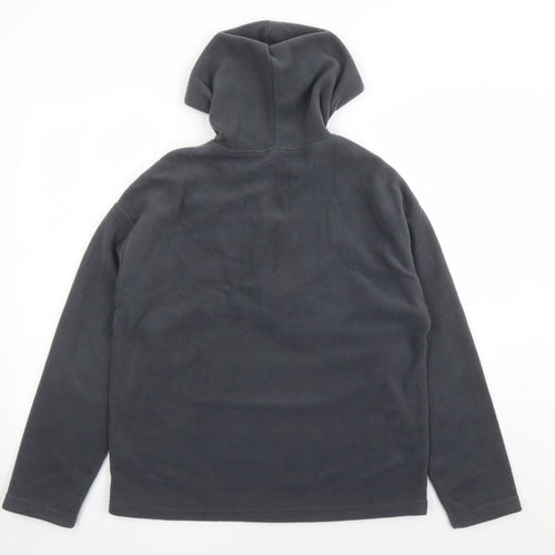 PRETTYLITTLETHING Womens Grey Polyester Pullover Hoodie Size 4 Zip