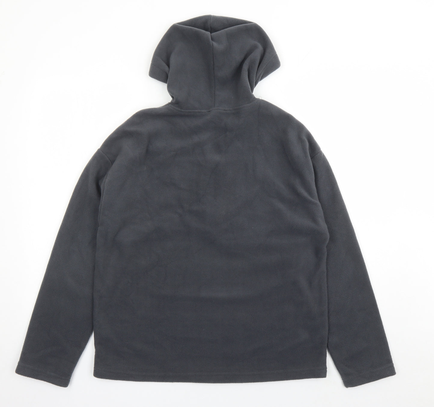PRETTYLITTLETHING Womens Grey Polyester Pullover Hoodie Size 4 Zip