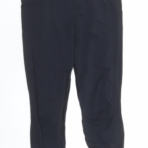 USA Pro Womens Black Nylon Compression Leggings Size 14 L19 in Regular