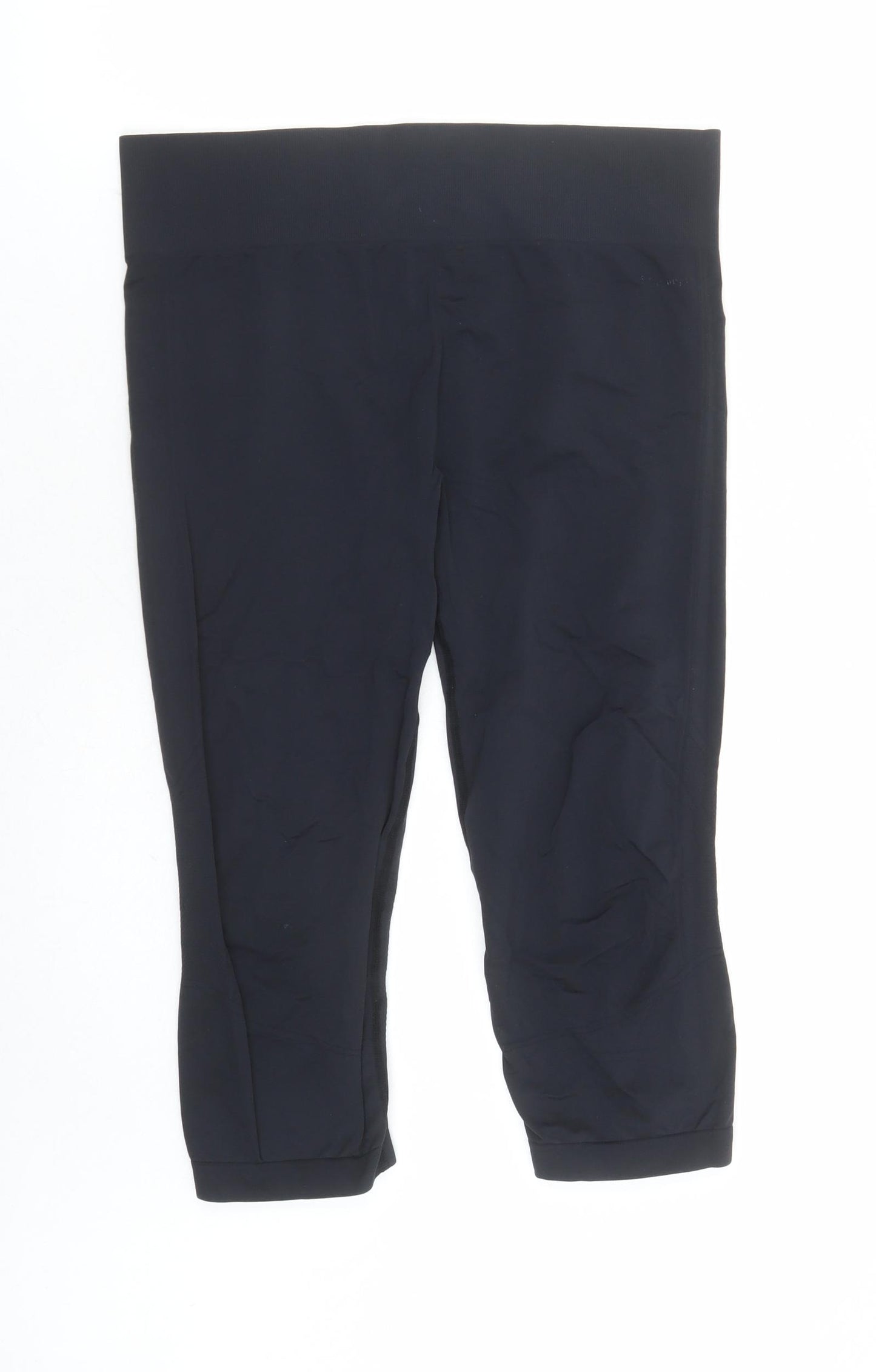 USA Pro Womens Black Nylon Compression Leggings Size 14 L19 in Regular