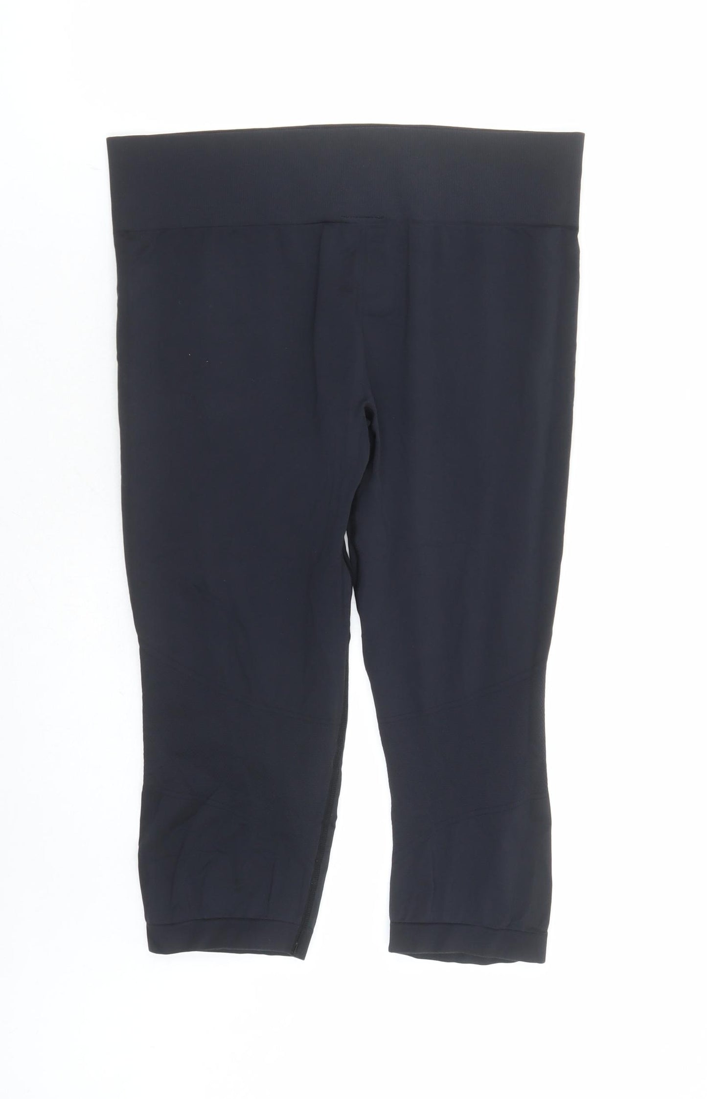 USA Pro Womens Black Nylon Compression Leggings Size 14 L19 in Regular