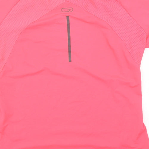 Kalenji Womens Pink Polyester Basic T-Shirt Size 14 Round Neck Pullover