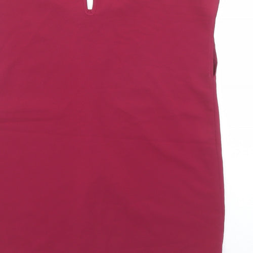 VERO MODA Womens Red Polyester Basic Blouse Size XS Round Neck